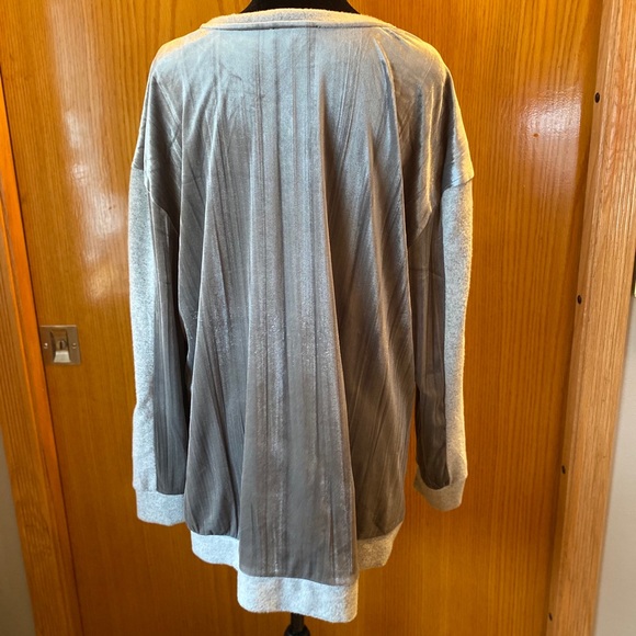 LANE BRYANT Gray Velour Sweater - Picture 4 of 11
